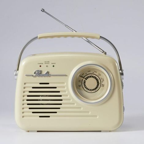 Radio portable rétro vintage avec Bluetooth et plusieurs options de lecture