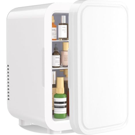 Mini-Kühlschrank, 6 Liter/8 Dosen, 220–240 V AC/DC, tragbarer thermoelektrischer Kühler