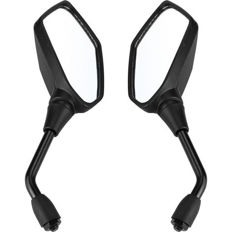 1 paire de rétroviseurs de moto universels 10mm cté gauche et droit rétroviseur de moto noir.
