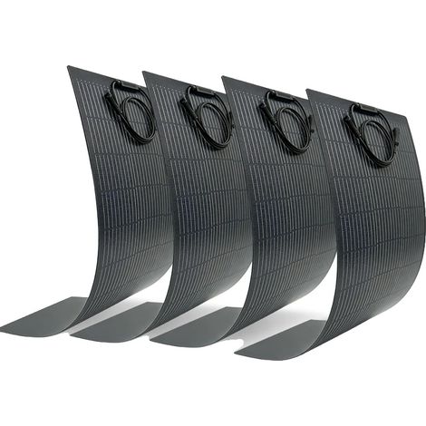 Panneau Solaire, Design Flexible, Performance Étanche, Flexible 4PCS 100W (1/2)