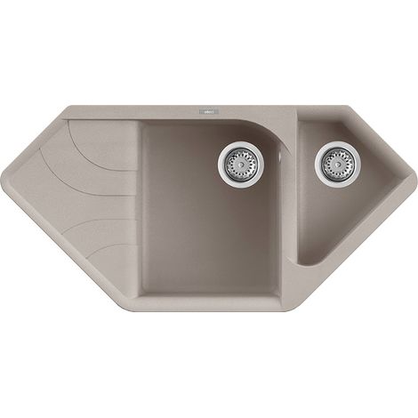 Lavello Elleci Incasso Ego CORNER Granitek Grigio Tortora LGECOR43