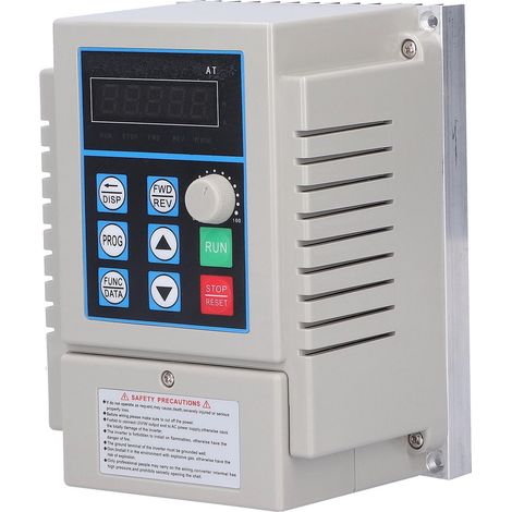 Variateur de vitesse monophasé 220V 750W, convertisseur de fréquence pour moteur triphasé, régulateur électronique, contrôleur de puissance, boîtier compact, usage industriel. (1/5)