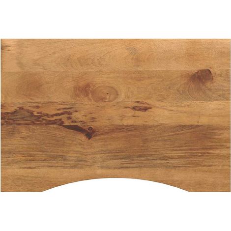Schreibtischplatte mit Aussparung 80x50x2,5 cm Massivholz Mango
