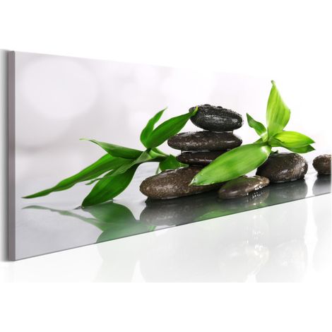 Tableau Imprimé "SPA : Bamboo & Stones" 50 x 150 cm (1/2)