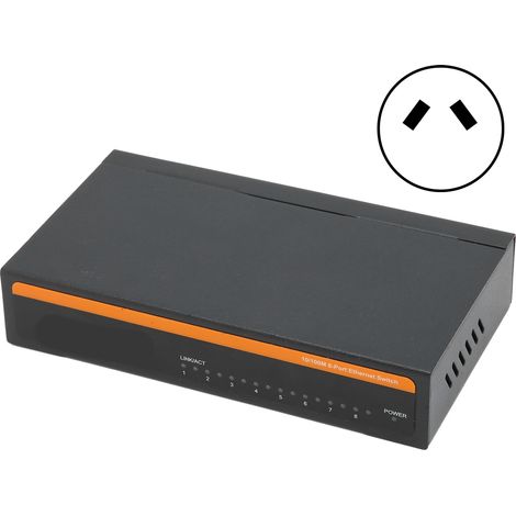 Commutateur Ethernet TBCS4008E 100M 8 ports auto-adaptatif répartiteur de bureau accessoires informatiques (prise AU) (1/5)