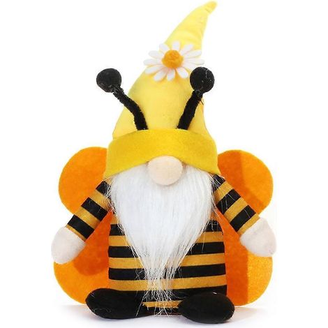 Voici une proposition de titre en français, respectant la limite de 190 caractères :
Décoration gnome abeille rayé avec ailes, ornement elfe pour plateau étagé, déco maison ferme cuisine bureau, acce (1/4)