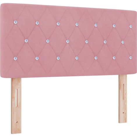 Cabecero LED con tiras LED con cabecera Rosa 100 cm Terciopelo vidaXL (1/5)