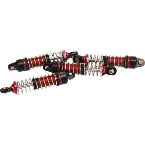Satz mit 4 Ersatzstoßdämpfern aus Aluminiumlegierung für Traxxas 1/18 RC-Cars (rot). (1/4)