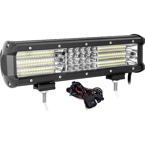 Barra de luz, materiales duraderos, amplia compatibilidad, 12 pulgadas, 330 W, con cable. (1/2)