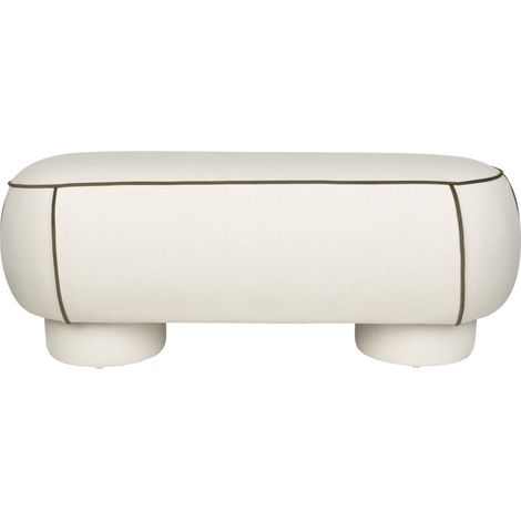 Banc, Banc design en tissu 120 cm Marina Blanc en Fabric, BOITE A DESIGN