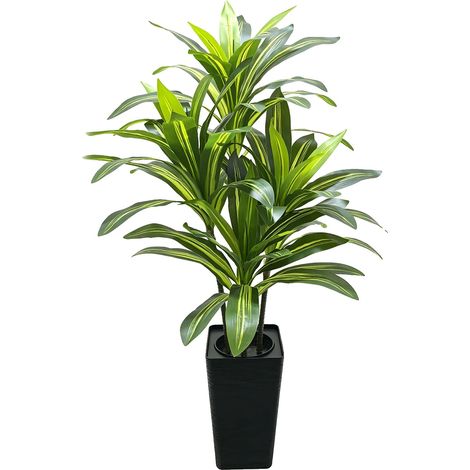 Albero di dracena artificiale, facile da montare, decorazione per interni, verde, 120 cm (1/2)