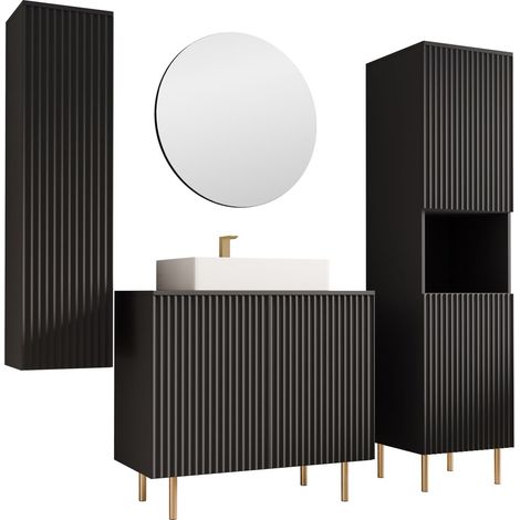 Conjunto de mueble de baño Decus V, Negro