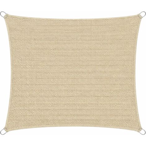 Telo Vela Ombreggiante 360x360 cm Beige Quadrato da Esterno