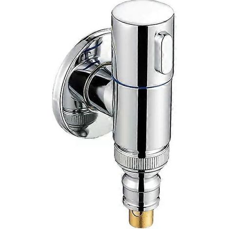 Robinet d'arrêt d'eau automatique mini pour lave-linge, interface de rinçage en acier inoxydable, B3--JXLGV (1/5)