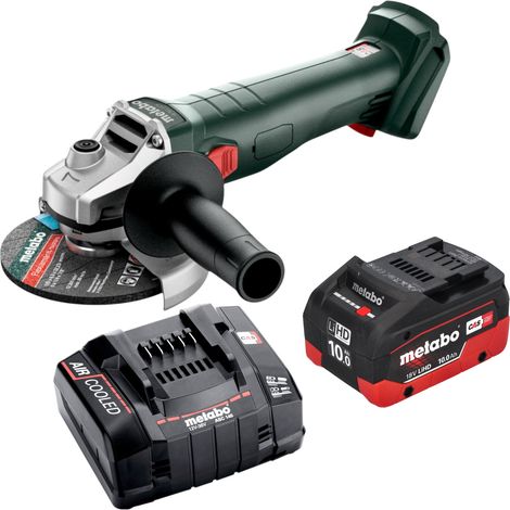 Smerigliatrice angolare a batteria Metabo W 18 7-125 18 V 125 mm + 1x batteria LiHD da 10,0 Ah + caricabatterie (1/5)