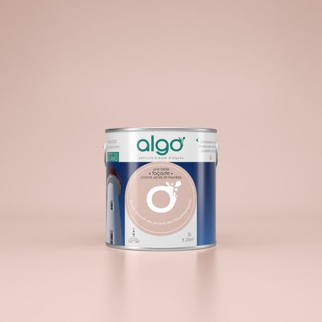 Algo – Peinture façade écologique à base de coquilles Saint-Jacques – Finition mate – 2L – Rendement 12m²/L – Écolabel Européen (1/2)