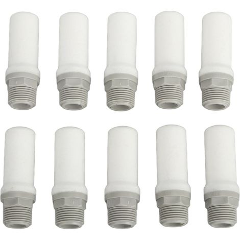 Lot de 10 vannes G3/8 po pour silencieux pneumatique, électrovanne, silencieux d'échappement d'air pneumatique (1/5)