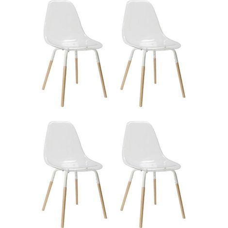 Lot de 4 Chaises Scandinaves "Phénix" 81cm Transparent (1/5)