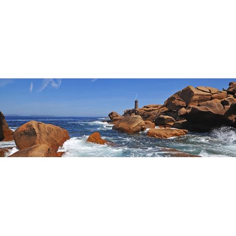 Tableau sur toile Ploumanac'h 30x97 cm - Impression sur Toile Murale Décorative - Image imprimée en HD sur Toile - Toile sur Châssis en Bois FSC - Fabriqué en France (1/4)
