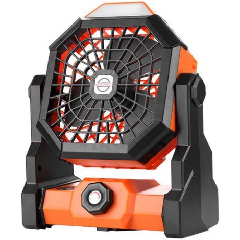 Ventilateur de Camping Ventilateur de Table Batterie Rechargeable 10400mAh Ventilateur USB avec Lumière LED et Crochet Vitesses Réglables Ventilateur Puissant Silencieux pour Chambre Bureau (1/5)