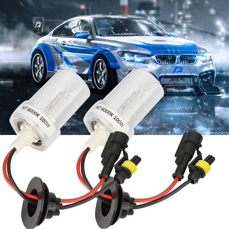 Ampoules H7 100W 6000K Super Lumineuses Phares Xenon Auto Remplacement Lampe Voiture (1/5)
