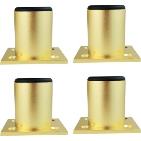 4 patas de muebles de aleación de aluminio, patas de gabinete, cocina, sofá, mesa, altura de metal, 150 mm, dorado (1/4)