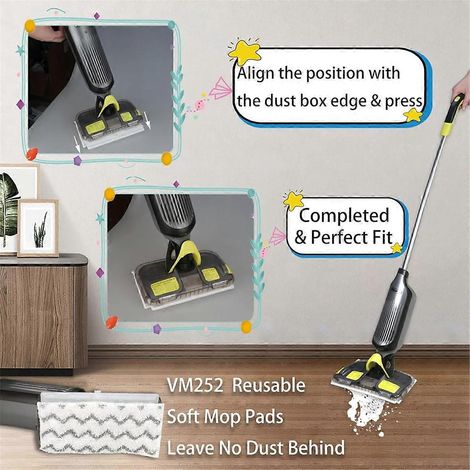 Recharges de lingettes réutilisables pour aspirateurs Vacmop VM252, VM250 et VM200 (1/5)