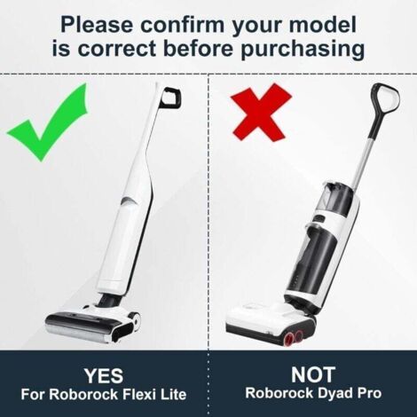 Rouleau de brosse de rechange et filtre HEPA pour roborock Flexi Lite Aspirateur, 2 rouleaux de brosse, 3 filtres HEPA, 1 brosse de nettoyage (1/3)