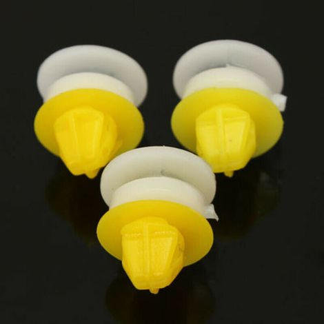 Set of 50 yellow D147 car interior door fixing clips, panel protection, wheel arch clips (1/4)