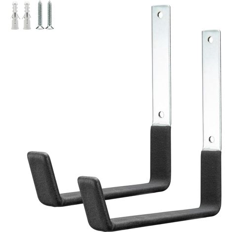 CCYKXA Utility Hooks for Garage Wall, Heavy Duty Garden Tool Storage Hooks, Ladder Hooks, Steel Wall Mounted Storage Hooks (Large 7.5 x 7.6 inch) (1/5)