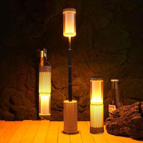 Lampe de camping télescopique rechargeable - Magnétique, étanche et à intensité variable pour la pêche et la randonnée d'urgence (1/5)
