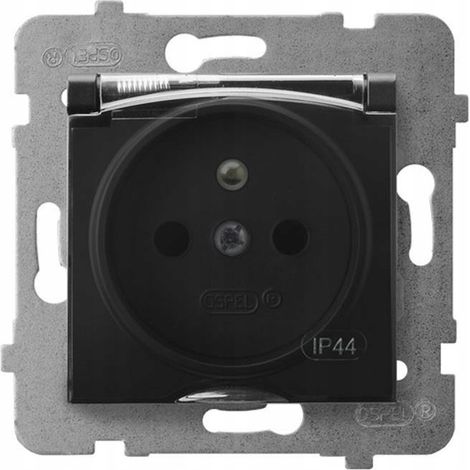 Prise électrique Ospel gph-1uz/m/33/d étanche encastrable (1/3)