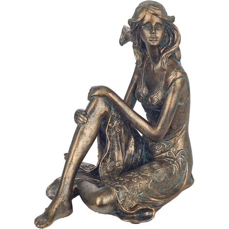 Signes Grimalt Figure di figura della persona Figura donna seduta in bronzo dorato 17x15x14cm 27504 (1/3)
