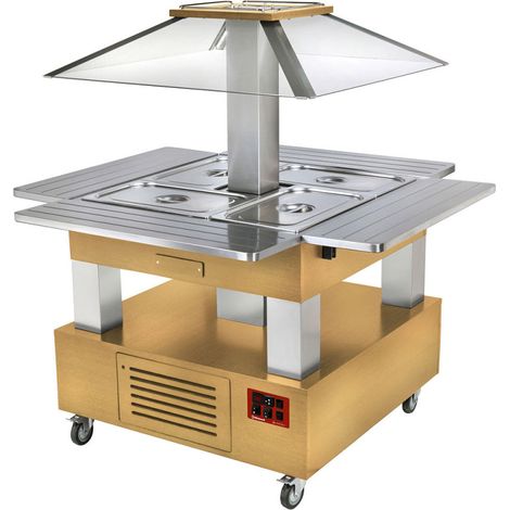Ilot buffet chauffant - bain marie - coupole - Diamond (1/2)