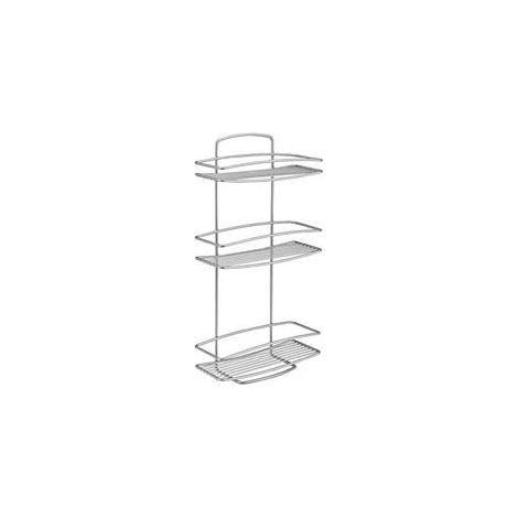 MENSOLA RETTANGOLARE A 3 PIANI SERIE ONDA  cm.26x11x53    METALTEX