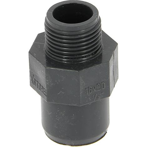 Embout PVC pression mâle-femelle Ø20-16 mâle 12-17