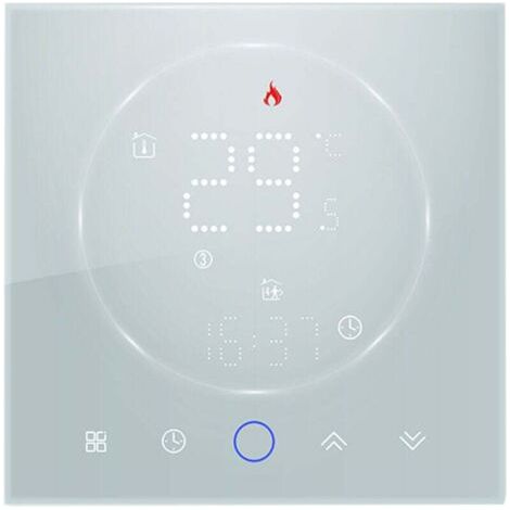 Thermostat intelligent 3A, affichage LED numérique programmable, contrôleur de température pour chauffage au sol, thermostat mural intelligent numérique pour le chauffage de l'eau (1/4)