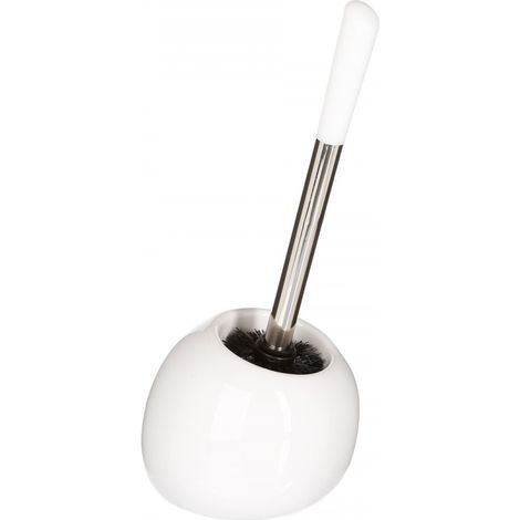 Ac-Deco – Brosse WC en céramique blanche – Support élégant et moderne – Compatible tous types de toilettes – Nettoyage efficace et rapide (1/6)