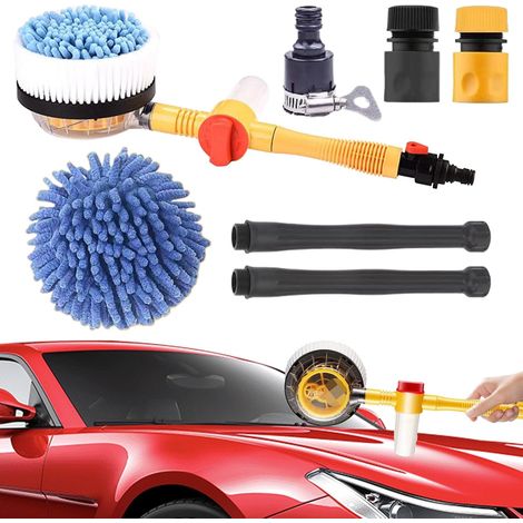 Brosse De Lavage pour Véhicules,Brosse Longue pour Nettoyage Automobile - Brosse Tournante Extensible sans Rayure pour Détail Dirt Poussière Lavage Véhicule (1/5)