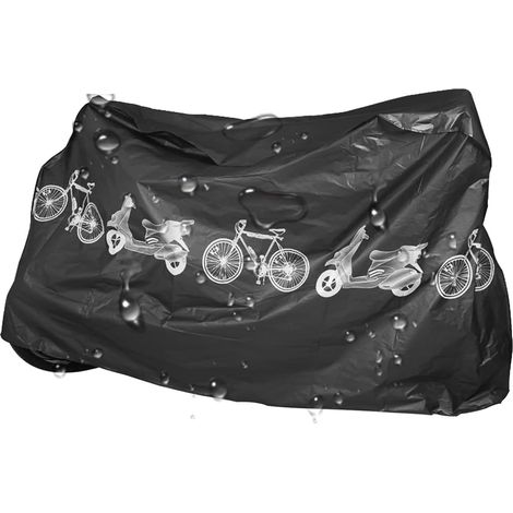 Housse Velo Exterieur Protection,Bache Velo Exterieur Impermeable,Housse de Protection Imperméable pour Vélos,Housses pour Vélos,Anti-poussière,Anti-UV,Bâche Étanche Contre la Pluie Neige (Noir) (1/5)