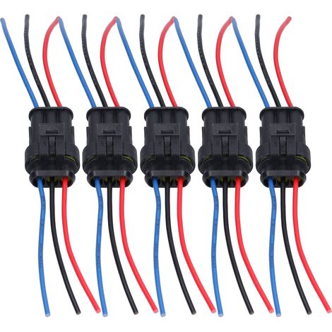 Connecteur électrique automobile 5 voies étanche, ignifugé, résistant et antioxydant, 3P (1/5)