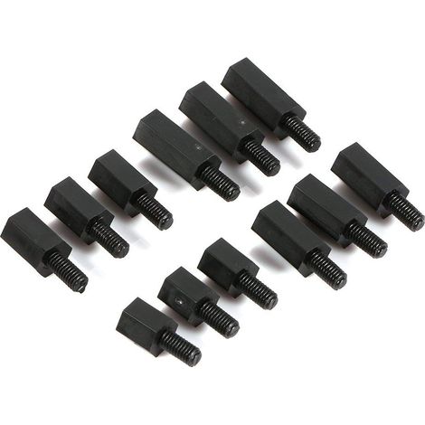 100 pcs M2 M3 M4 Plastique Nylon Hex mle Femelle Femelle Entretoise Tête Ronde Vis crou.