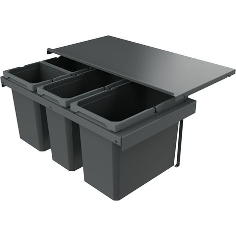 Naber Abfallsammler Cox Stand-UP® 350 S/800-4, für vorhandenen Auszug, ohne Biodeckel, anthrazit (1/4)