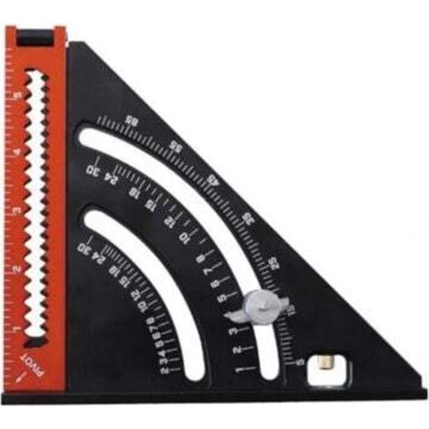 Squadra preformata per falegnameria, metallo e alluminio, righello triangolare pieghevole, squadra combinata multifunzione da 310 mm, squadra triangolare, goniometro