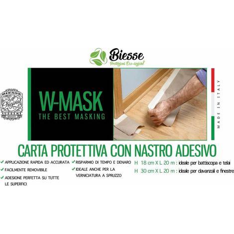 1PZ W-MASK CARTA PROTETTIVA +NASTRO ADESIVO CM 18 X 20MT