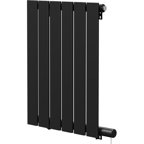Hudson Colore Matt Black 600mm x 452mm Horizontal Electric Single Panel Radiator