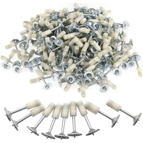100 clous manuels en acier pour piet à ongles 7,3 mm, Pour piet à ongles, Pour fixation murale, Pour canaux de câble de plafond en béton, Outil de réparation (comprend uniquement des clous) (1/5)