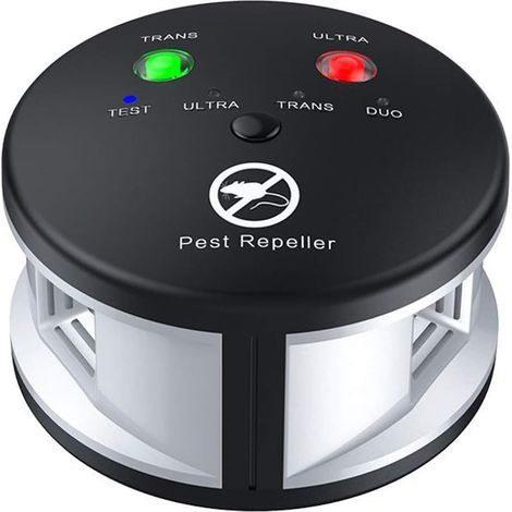 Répulsif de Souris à ultrasons, Souris électronique Souris Rat Écureuil Rongeur Répulsif répulsif à 360 degrés Contrôle Multiple 3 en 1 Répulsif à Ondes de Pression pour intérieur