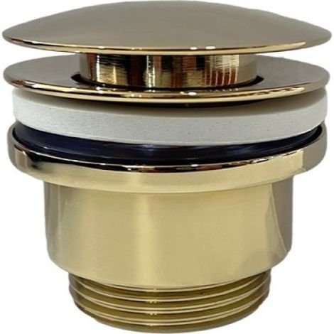 Universeller Click-Clack Waschbeckenablauf in Antikgold mit Überlauf und Messing-Pop-up-Verschluss (Antikgold) (1/5)
