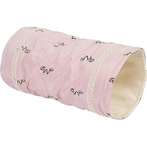 Tunnel de jeu pliable pour petits animaux (hamster, cochon d'Inde, souris, rats)-Pink 19x10CM